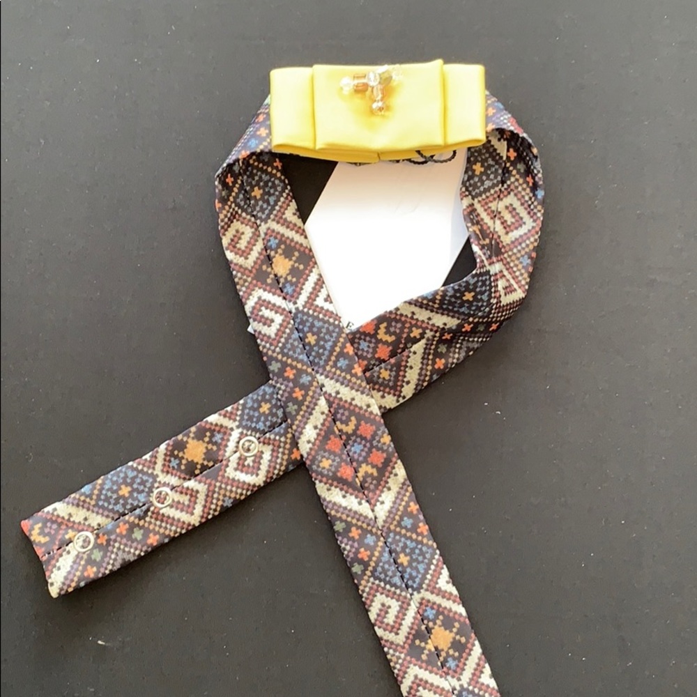 Silk bead-embellished belt